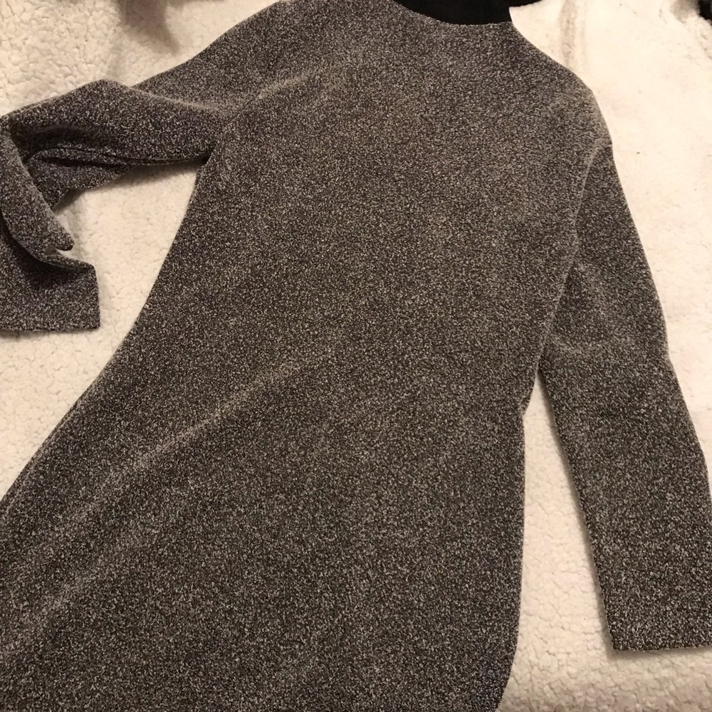 Vintage 90s Textured Gray Tailored Collared Coat - Picture 11 of 11